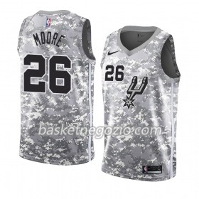 Canotte Uomo San Antonio Spurs Ben Moore 26 2018-19 Nike Grigio Swingman